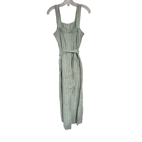 Everlane Picnic Sea foam Green Linen Jumpsuit - Picture 3 of 6